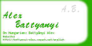 alex battyanyi business card